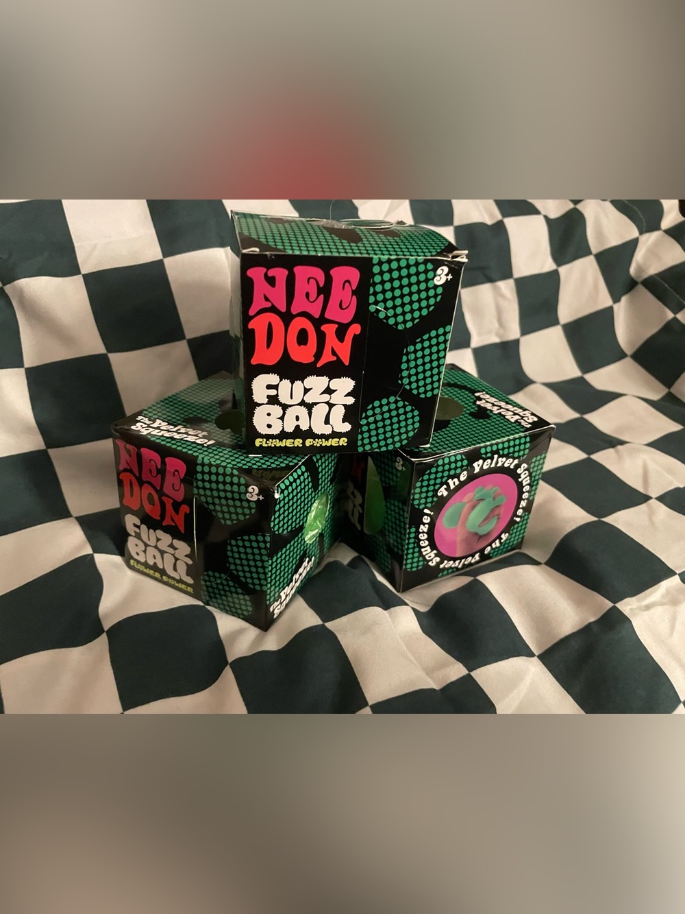 Nee Don Fuzz Ball - Green Fuzzy Toy no